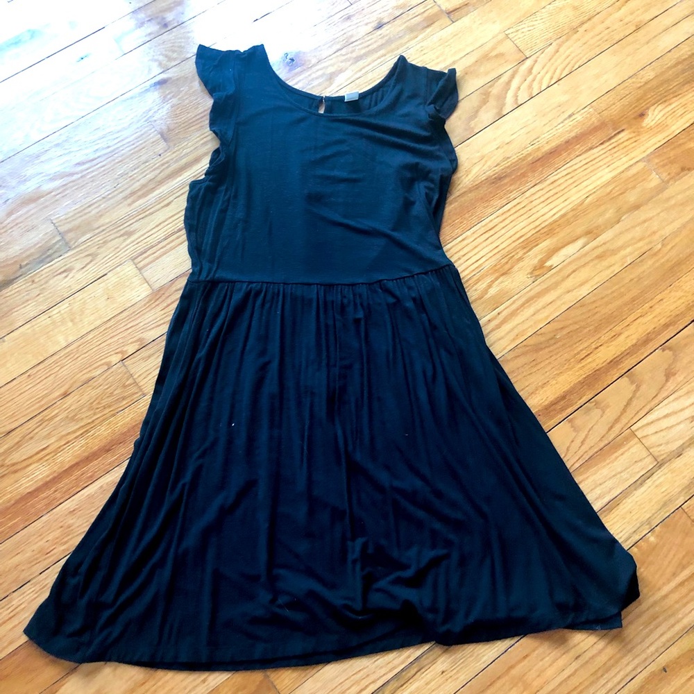 OLD NAVY BLACK RAYON/SPANDEX DRESS SIZE M